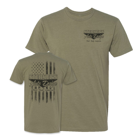 Burnt Distress Flag Tee